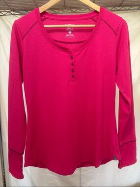 Mountain Hardwear Women's Hot Pink Long Sleeve Henley Top